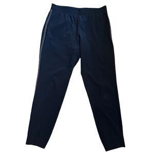 Banana Republic Mens Activewear Side-striped Jogger Pants, Navy Blue, Size S